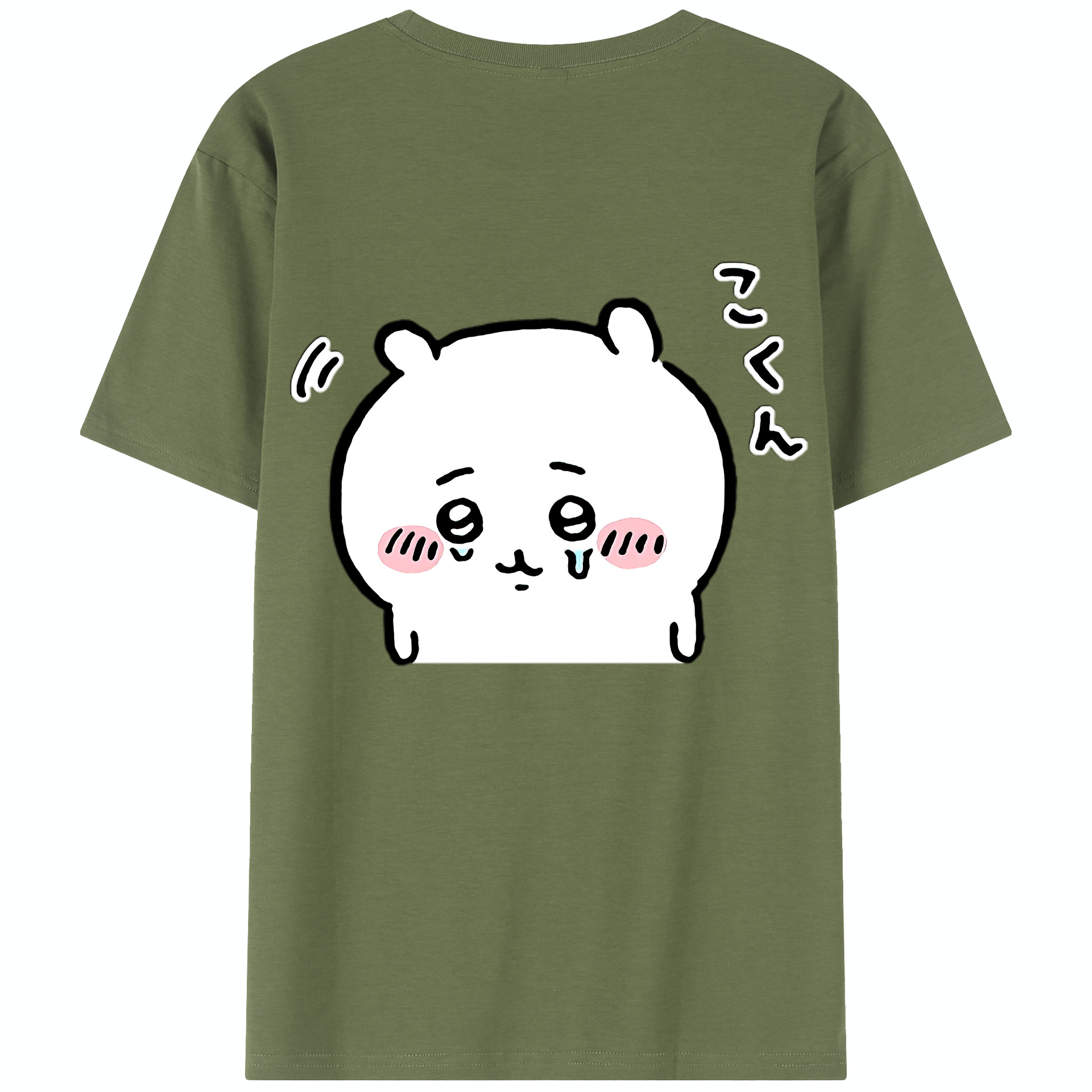 （画像用） ちいかわ ちいかわ Chii-kawa chiikawa 綿100％半袖Tシャツ（背面プリント）